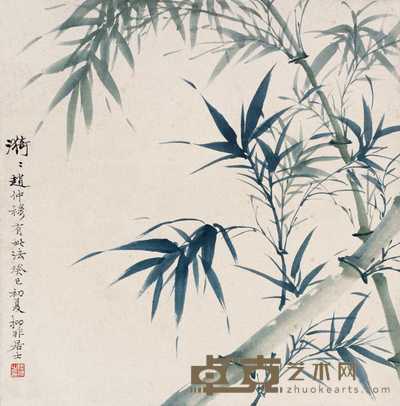陆抑非 癸巳（1953年）作 漪漪 立轴 33×33cm
